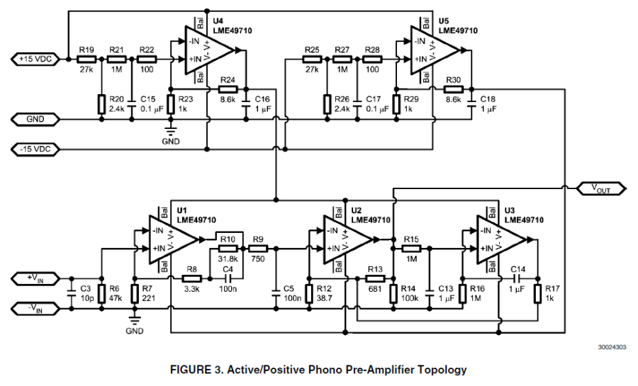 Schematic for AN1651/Curcio Phono Preamp with Active/Passive EQ